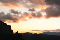 Der Monte Cucco im Abendlicht