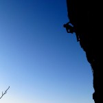 Anika versucht den "Talweg" auf den Horzelbub (6c+ / **)