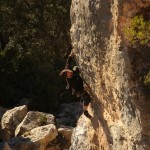 Mirko bei der Erstbegehung von "Kurt-Albert-Gedächtnisweg" (6a+ / ***)